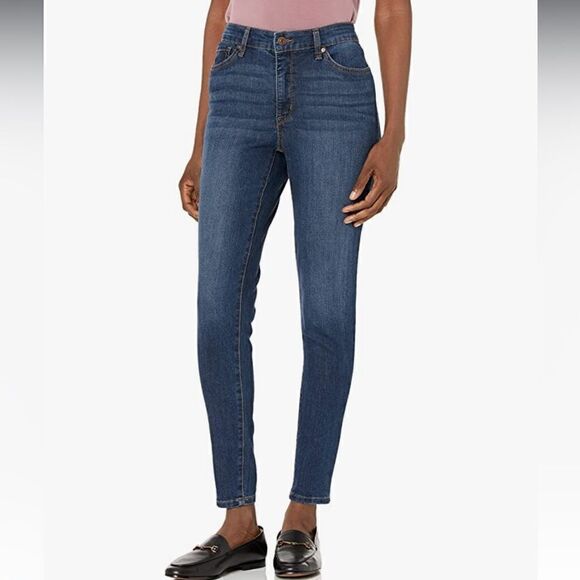 Nine West NEW High Rise Curvy Skinny Blue Denim Jeans - Picture 1 of 16